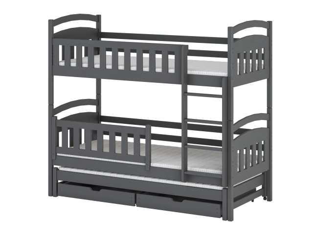 Trivietė vaikiška lova su stalčiais BLANKA 80x180 13 Trivietė vaikiška lova su stalčiais BLANKA 80x180 13