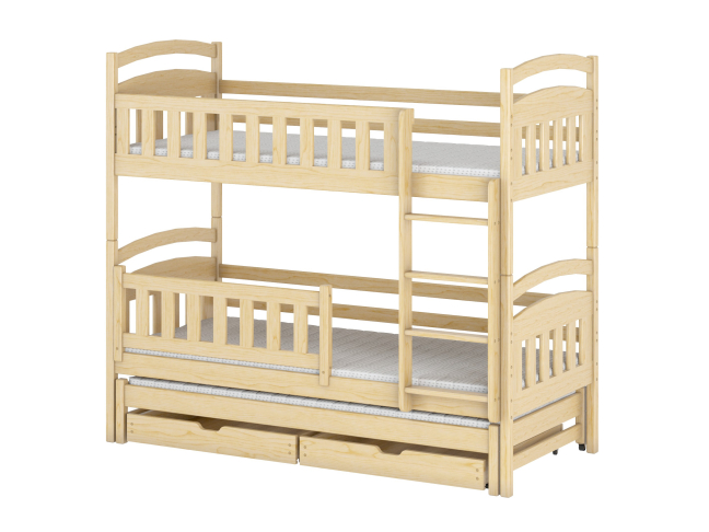 Trivietė vaikiška lova su stalčiais BLANKA 80x180 15