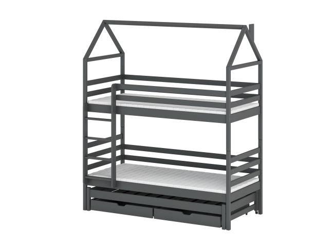 Trivietė vaikiška lova su stalčiais DALIA 80x160 9