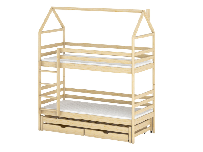 Trivietė vaikiška lova su stalčiais DALIA 80x160 11