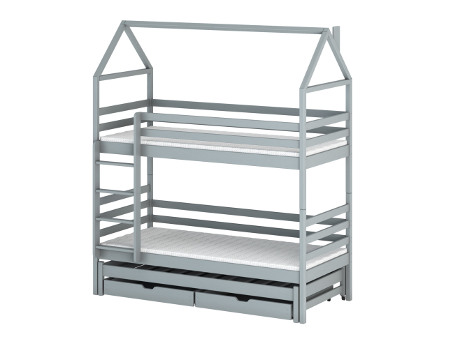 Trivietė vaikiška lova su stalčiais DALIA 80x180 10 Trivietė vaikiška lova su stalčiais DALIA 80x180 10