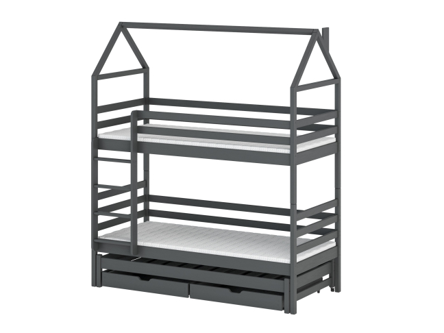 Trivietė vaikiška lova su stalčiais DALIA 80x180 9 Trivietė vaikiška lova su stalčiais DALIA 80x180 9