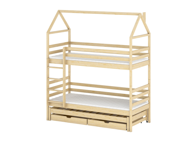 Trivietė vaikiška lova su stalčiais DALIA 80x180 11