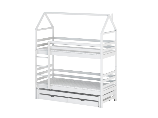 Trivietė vaikiška lova su stalčiais DALIA 80x200 8