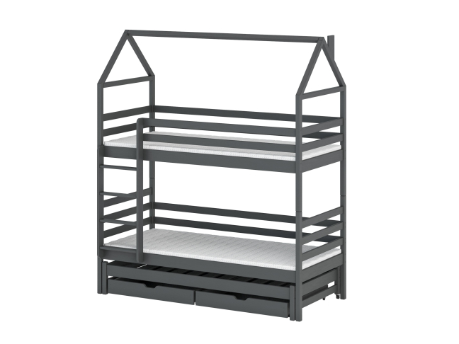 Trivietė vaikiška lova su stalčiais DALIA 80x200 9 Trivietė vaikiška lova su stalčiais DALIA 80x200 9