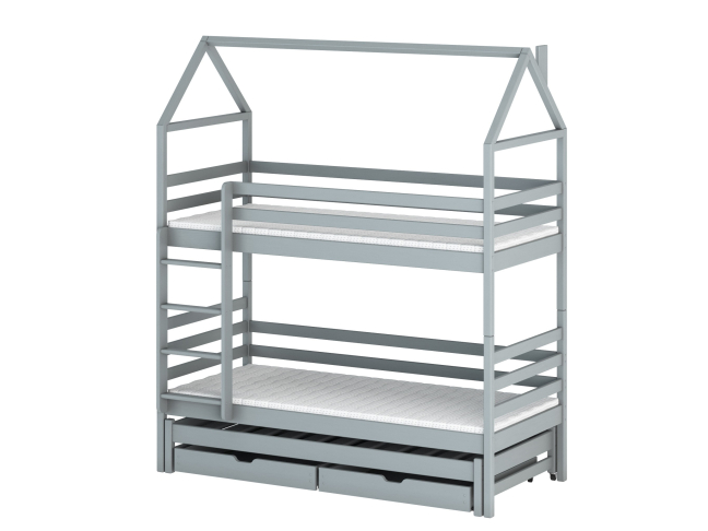 Trivietė vaikiška lova su stalčiais DALIA 90x190 10 Trivietė vaikiška lova su stalčiais DALIA 90x190 10