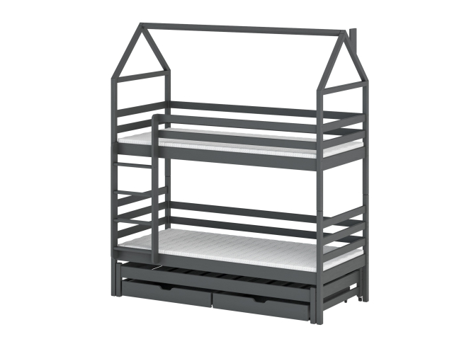 Trivietė vaikiška lova su stalčiais DALIA 90x190 9 Trivietė vaikiška lova su stalčiais DALIA 90x190 9