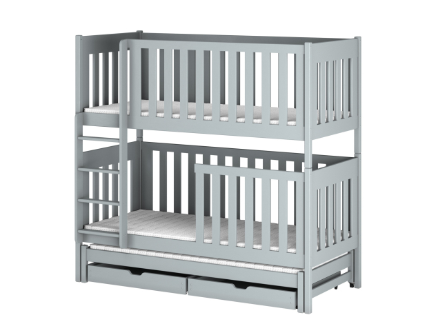 Trivietė vaikiška lova su stalčiais EMILKA 80x180 10