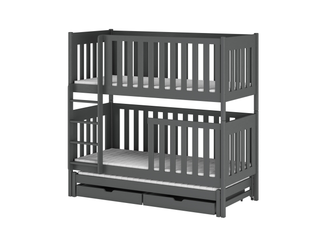 Trivietė vaikiška lova su stalčiais EMILKA 80x180 9 Trivietė vaikiška lova su stalčiais EMILKA 80x180 9