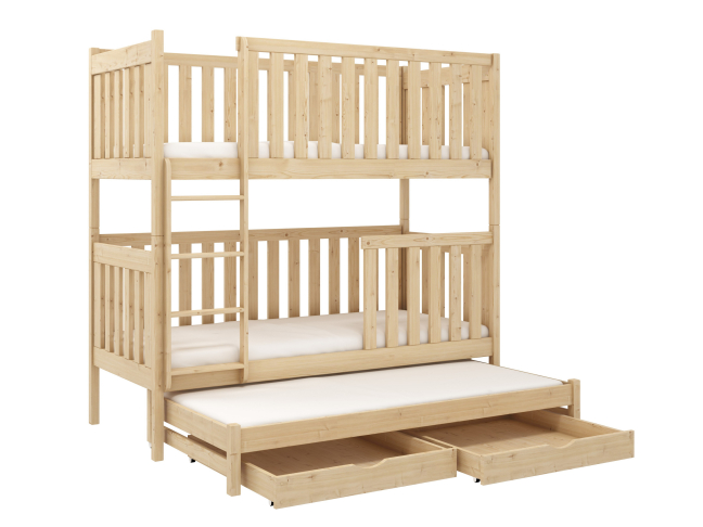 Trivietė vaikiška lova su stalčiais EMILKA 80x180 11 Trivietė vaikiška lova su stalčiais EMILKA 80x180 11