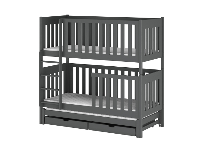 Trivietė vaikiška lova su stalčiais EMILKA 80x200 9