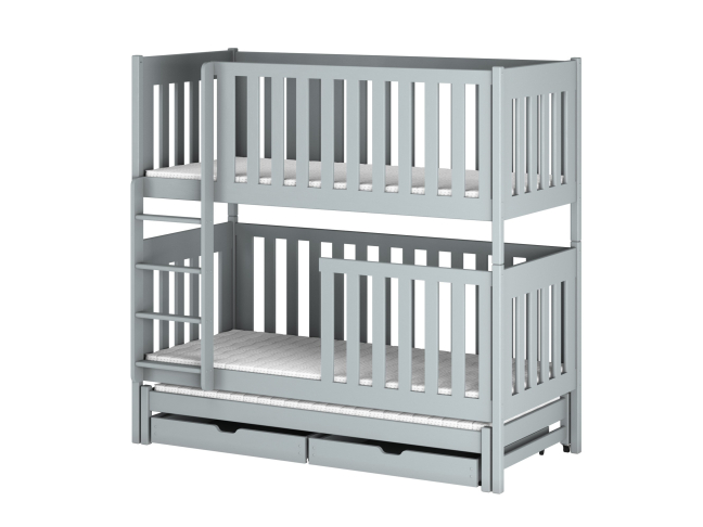 Trivietė vaikiška lova su stalčiais EMILKA 90x190 10 Trivietė vaikiška lova su stalčiais EMILKA 90x190 10