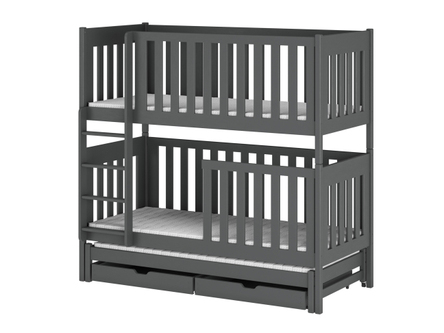 Trivietė vaikiška lova su stalčiais EMILKA 90x190 9 Trivietė vaikiška lova su stalčiais EMILKA 90x190 9