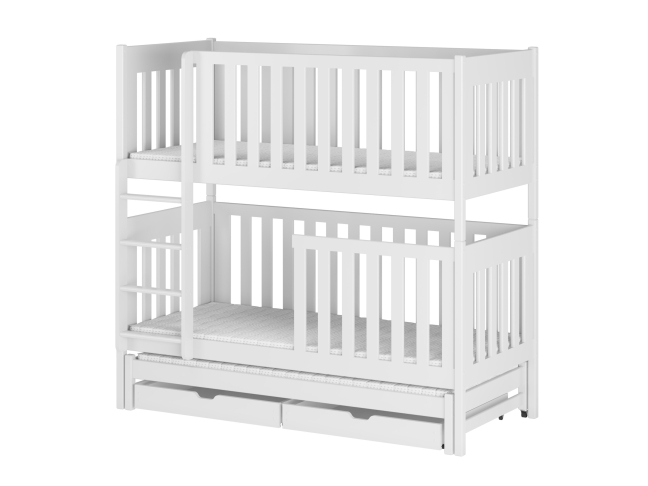 Trivietė vaikiška lova su stalčiais EMILKA 90x200 8