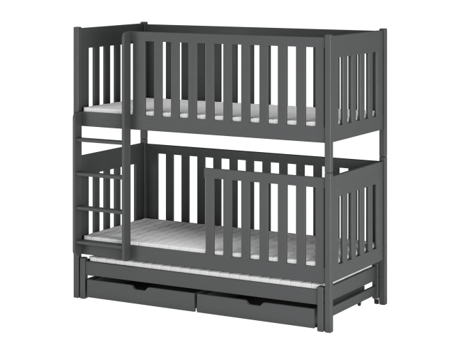 Trivietė vaikiška lova su stalčiais EMILKA 90x200 9