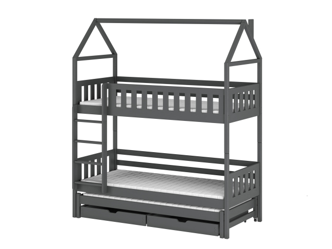 Trivietė vaikiška lova su stalčiais IGA 80x180 9 Trivietė vaikiška lova su stalčiais IGA 80x180 9