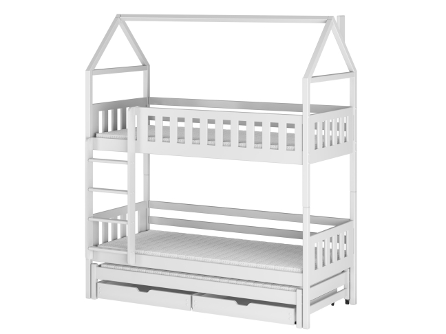 Trivietė vaikiška lova su stalčiais IGA 80x200 8 Trivietė vaikiška lova su stalčiais IGA 80x200 8