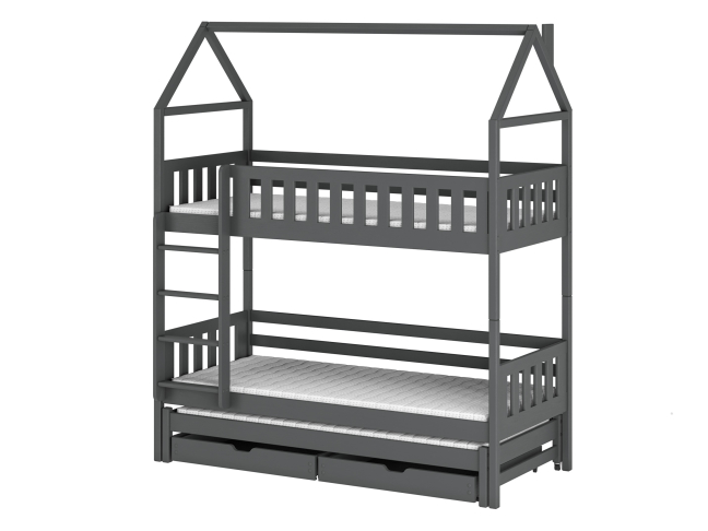 Trivietė vaikiška lova su stalčiais IGA 90x200 9 Trivietė vaikiška lova su stalčiais IGA 90x200 9