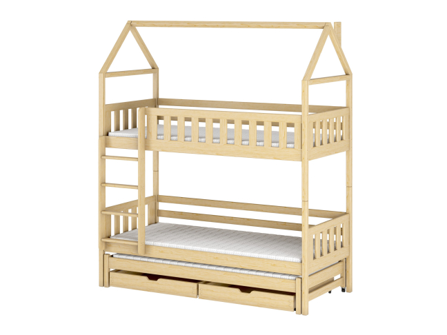 Trivietė vaikiška lova su stalčiais IGA 90x200 11