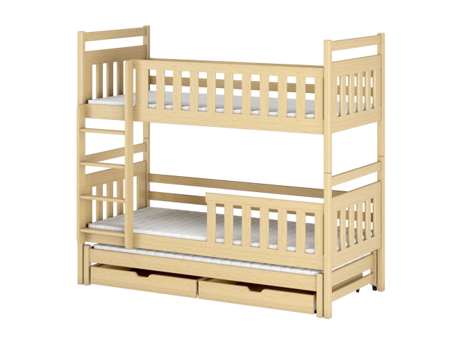 Trivietė vaikiška lova su stalčiais KLARA 80x160 12 Trivietė vaikiška lova su stalčiais KLARA 80x160 12