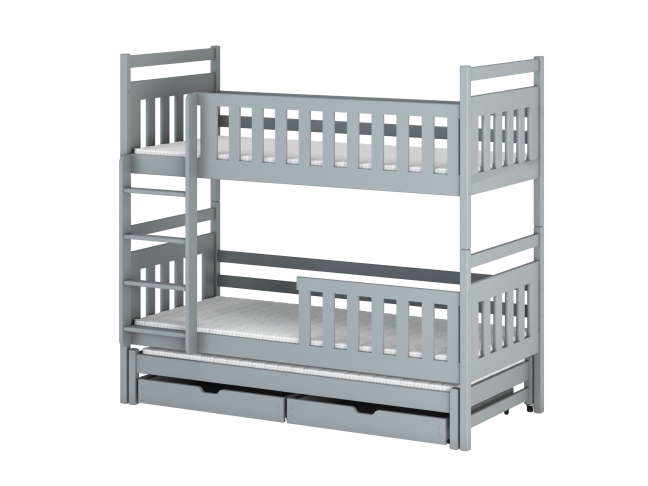 Trivietė vaikiška lova su stalčiais KLARA 80x180 11 Trivietė vaikiška lova su stalčiais KLARA 80x180 11