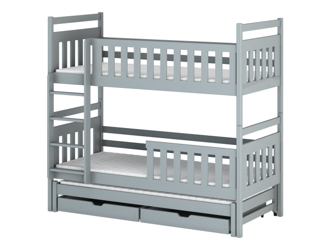 Trivietė vaikiška lova su stalčiais KLARA 80x200 11 Trivietė vaikiška lova su stalčiais KLARA 80x200 11