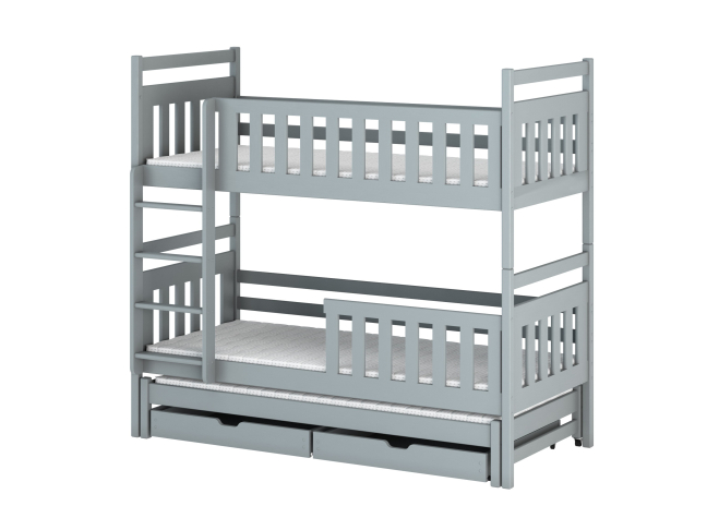 Trivietė vaikiška lova su stalčiais KLARA 90x200 11 Trivietė vaikiška lova su stalčiais KLARA 90x200 11