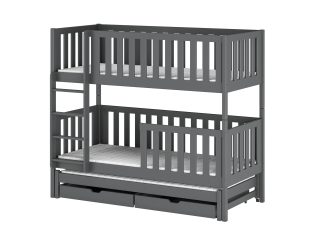 Trivietė vaikiška lova su stalčiais LEA 80x160 9 Trivietė vaikiška lova su stalčiais LEA 80x160 9