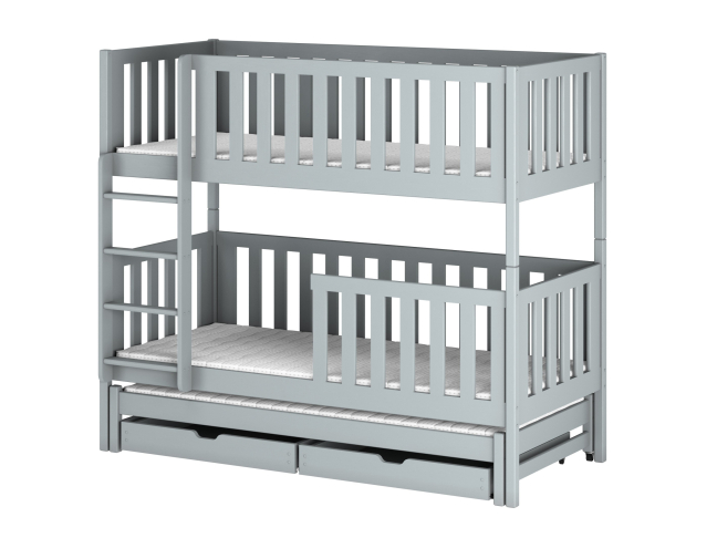 Trivietė vaikiška lova su stalčiais LEA 80x200 10