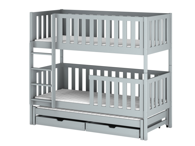 Trivietė vaikiška lova su stalčiais LEA 90x190 10 Trivietė vaikiška lova su stalčiais LEA 90x190 10