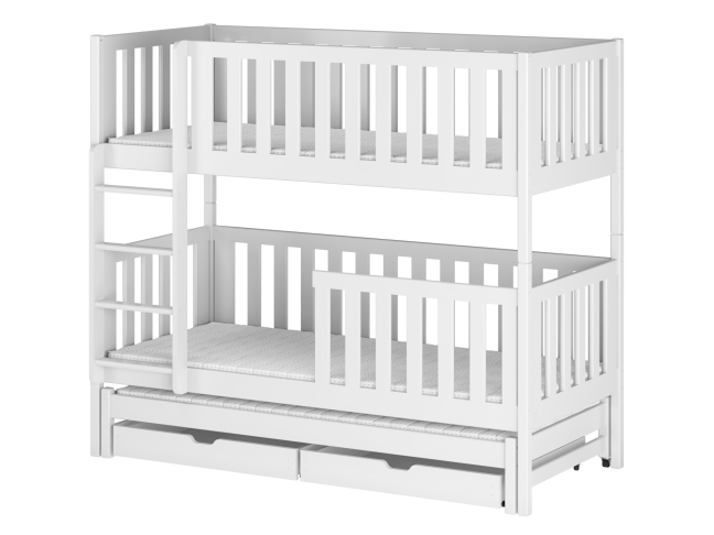 Trivietė vaikiška lova su stalčiais LEA 90x200 8