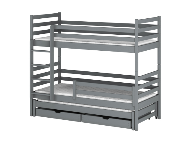 Trivietė vaikiška lova su stalčiais LUK 80x160 11