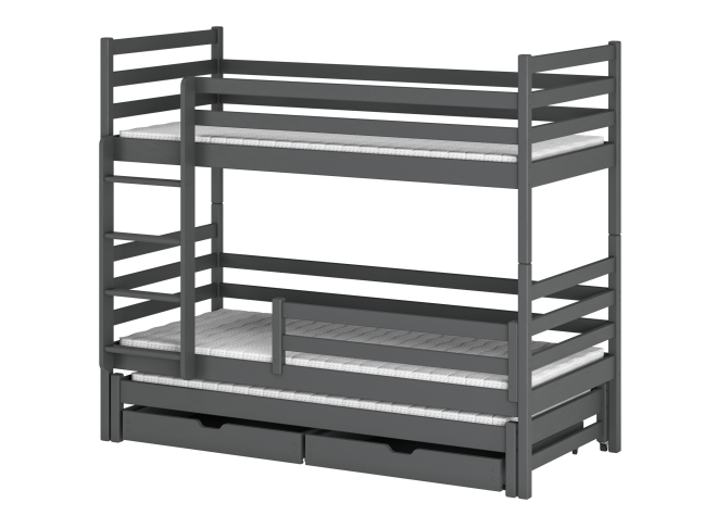 Trivietė vaikiška lova su stalčiais LUK 80x160 10