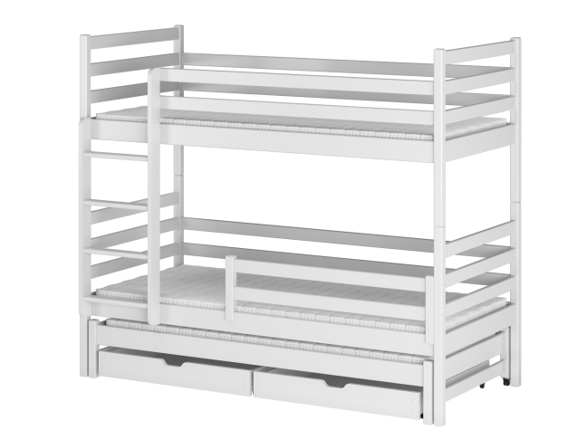 Trivietė vaikiška lova su stalčiais LUK 80x180 9