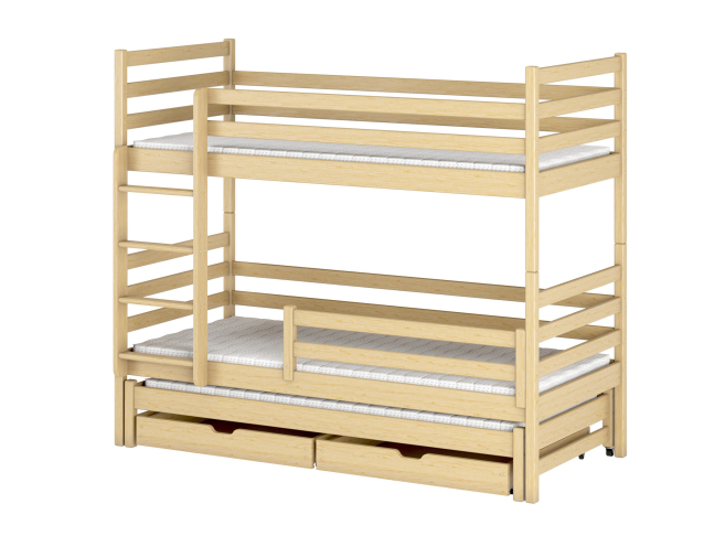 Trivietė vaikiška lova su stalčiais LUK 80x180 12