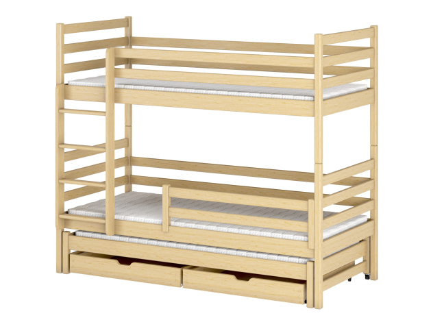 Trivietė vaikiška lova su stalčiais LUK 90x190 12 Trivietė vaikiška lova su stalčiais LUK 90x190 12