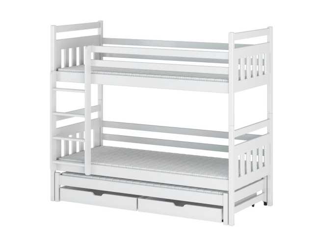 Trivietė vaikiška lova su stalčiais SEWERYN 80x160 7