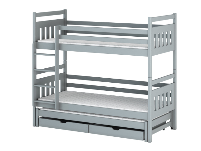 Trivietė vaikiška lova su stalčiais SEWERYN 80x160 9