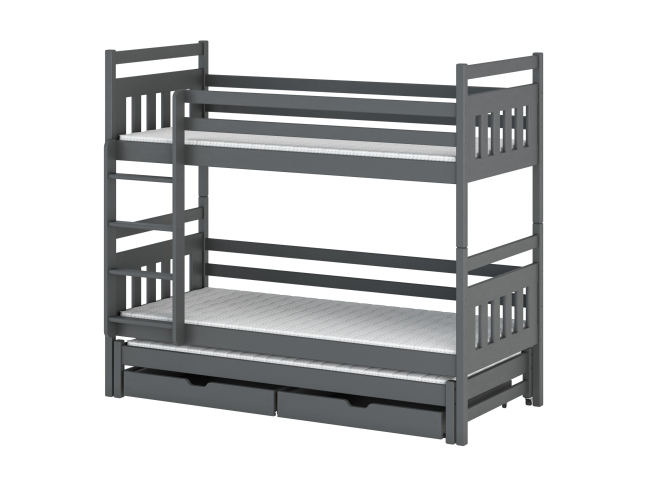 Trivietė vaikiška lova su stalčiais SEWERYN 80x160 8