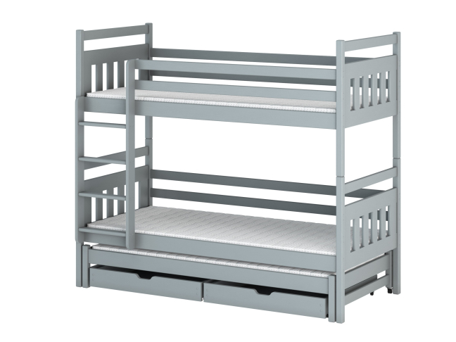 Trivietė vaikiška lova su stalčiais SEWERYN 80x180 9 Trivietė vaikiška lova su stalčiais SEWERYN 80x180 9