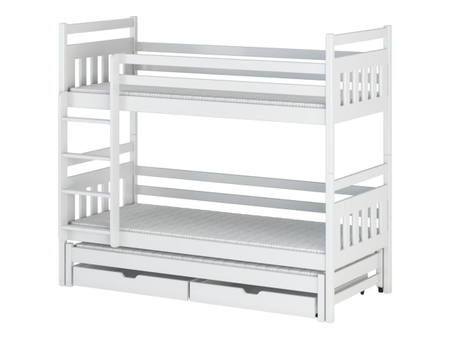 Trivietė vaikiška lova su stalčiais SEWERYN 80x200 7