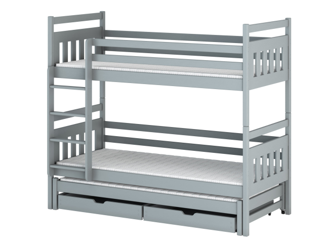 Trivietė vaikiška lova su stalčiais SEWERYN 80x200 9