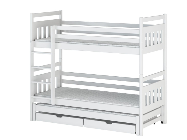 Trivietė vaikiška lova su stalčiais SEWERYN 90x190 7 Trivietė vaikiška lova su stalčiais SEWERYN 90x190 7