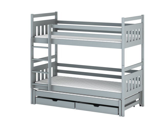 Trivietė vaikiška lova su stalčiais SEWERYN 90x190 9 Trivietė vaikiška lova su stalčiais SEWERYN 90x190 9