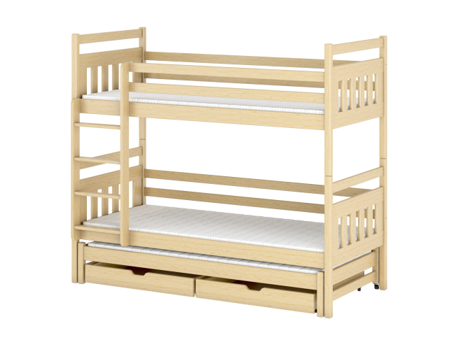 Trivietė vaikiška lova su stalčiais SEWERYN 90x190 10