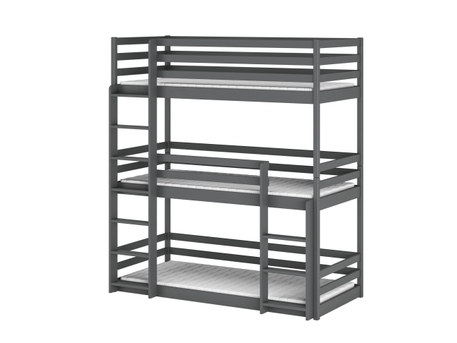 Triaukštė vaikiška lova TED 90x200 11 Triaukštė vaikiška lova TED 90x200 11