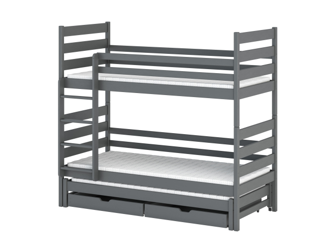 Trivietė vaikiška lova su stalčiais TOMI 80x160 6 Trivietė vaikiška lova su stalčiais TOMI 80x160 6