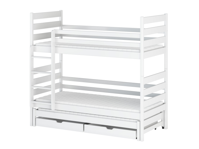 Trivietė vaikiška lova su stalčiais TOMI 80x200 5 Trivietė vaikiška lova su stalčiais TOMI 80x200 5