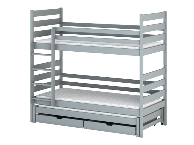 Trivietė vaikiška lova su stalčiais TOMI 80x200 7 Trivietė vaikiška lova su stalčiais TOMI 80x200 7