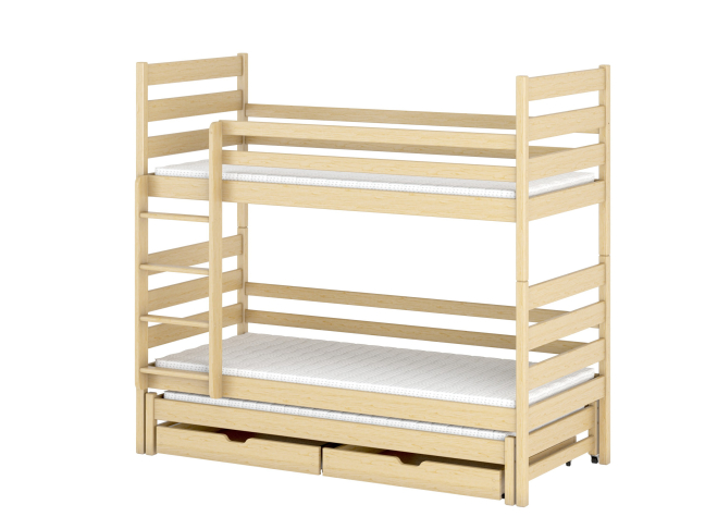 Trivietė vaikiška lova su stalčiais TOMI 80x200 8